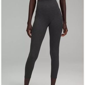 Lululemon Wunder Train High-Rise Tight with Pockets 25" Heathered Graphite Grey